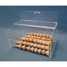 Contenitore espositore per coni gelato e multiuso in Plexiglass